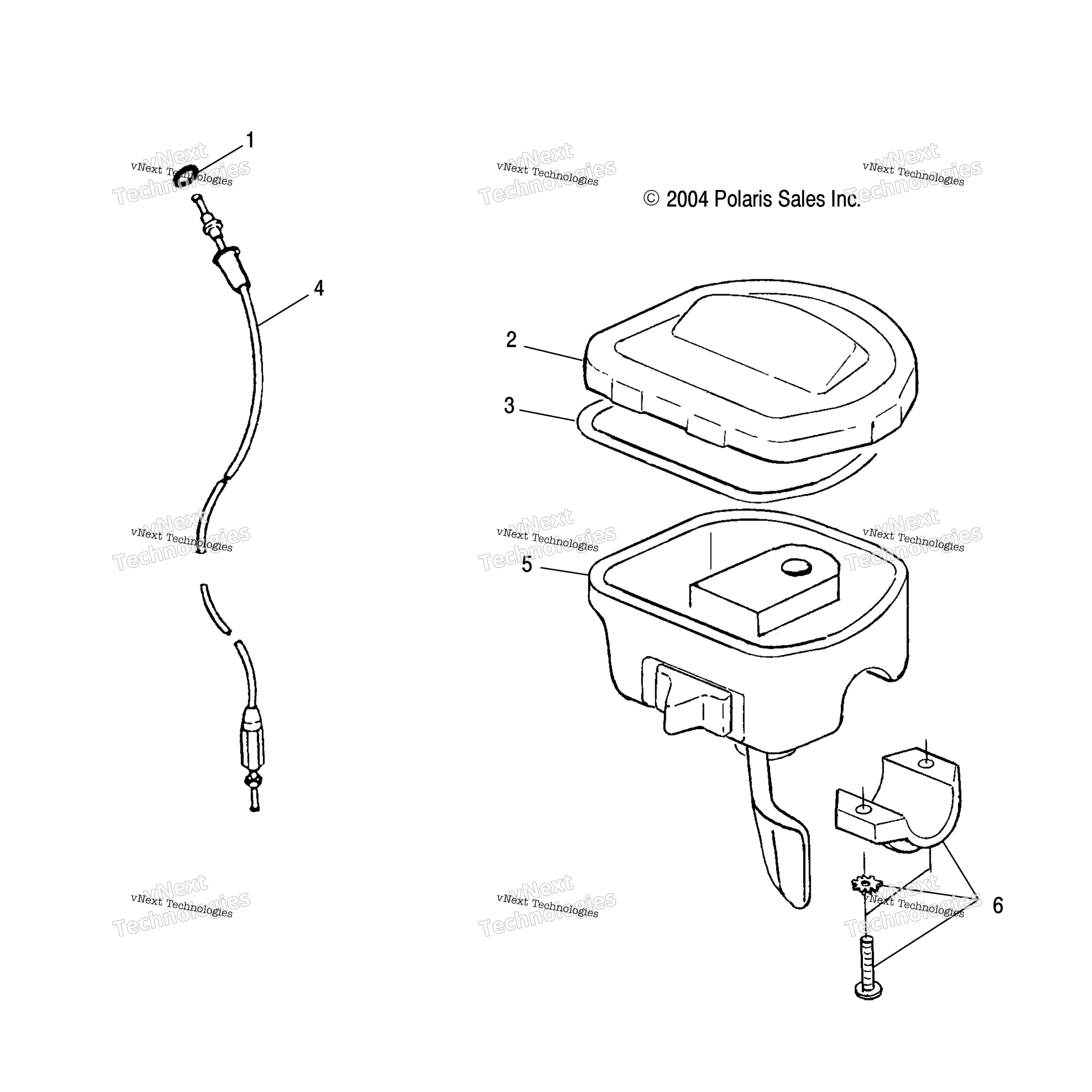 Схема узла Controls Throttle Asm./Cable