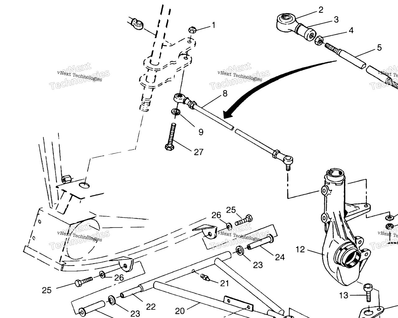 Схема узла Крепление Aarm/Strut 4X4 300