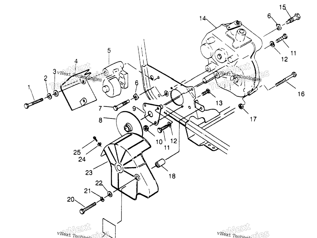Схема узла Корпус Редуктора/Крепление Тормоза Magnum 2X4