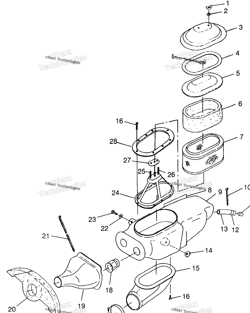 Схема узла Воздушный Фильтр Scrambler 400
