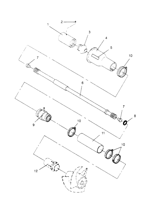 Схема узла Drive System (Sl 650 B954058) Для Polaris Sl 650