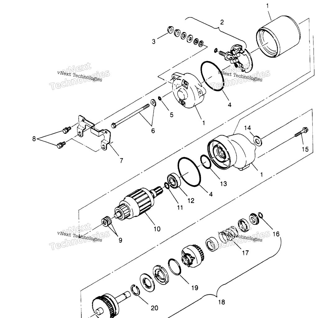 Схема узла Стартер 4X4 300