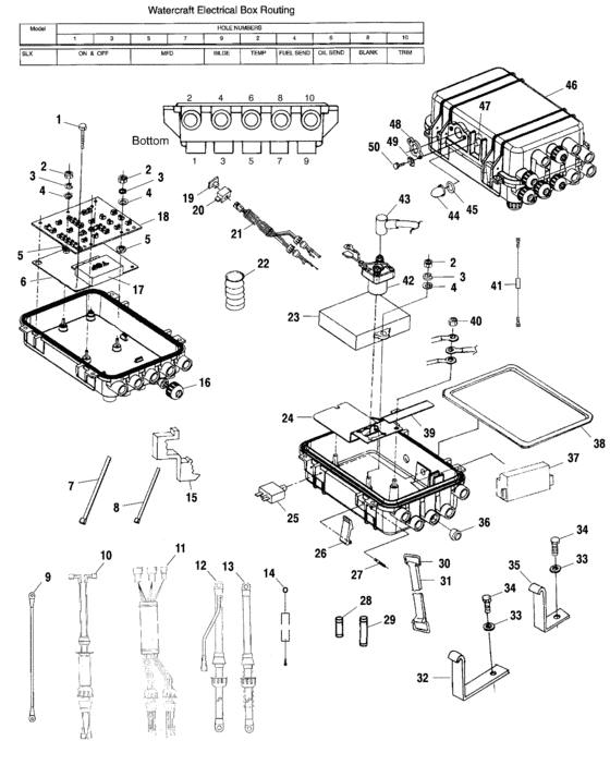 Схема узла Electrical Box (W014699D) Для Polaris Int\'l Slx