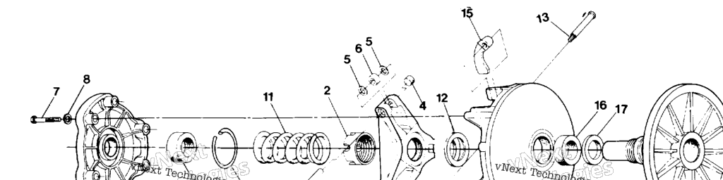 Схема узла Drive Clutch From Serial No. 1841612