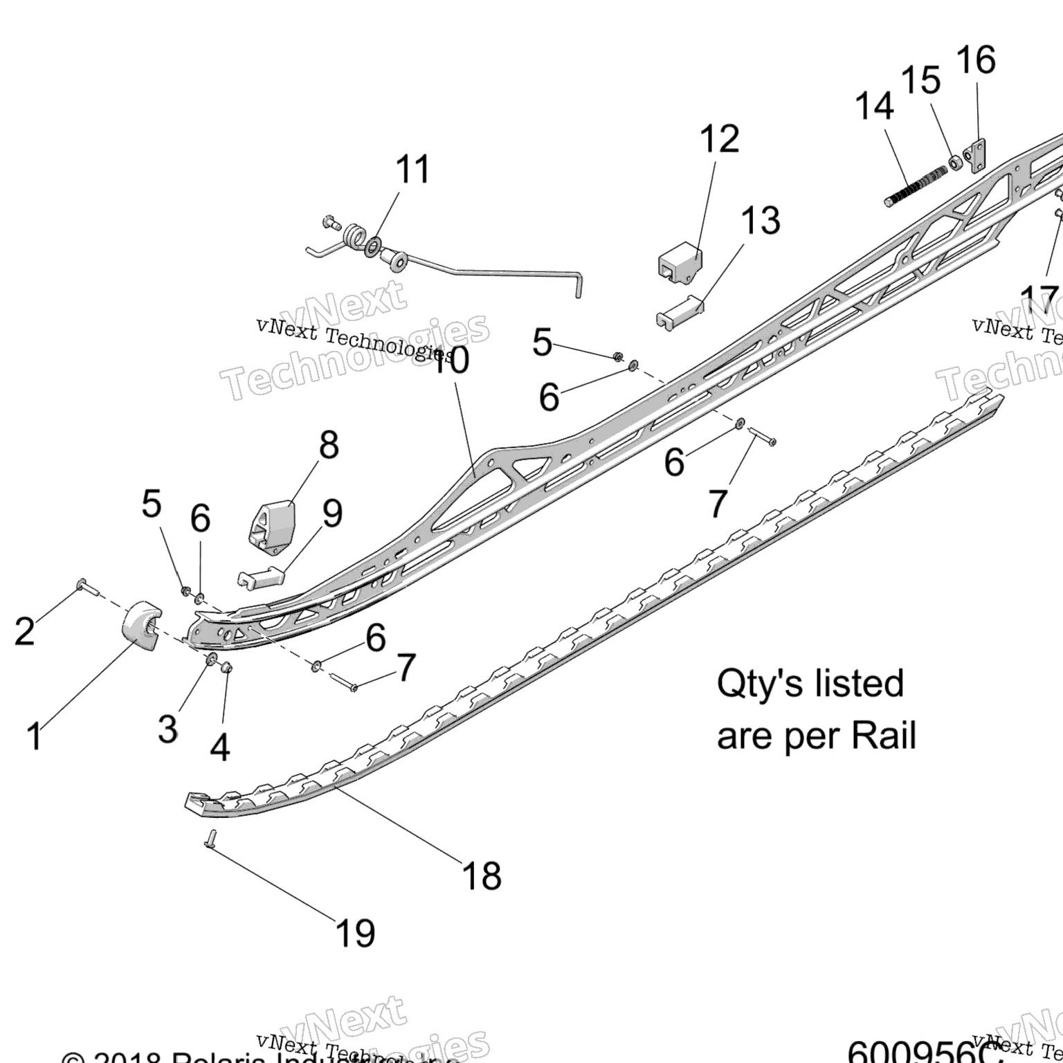 Схема узла Suspension, Rail Beam Asm, Lh/Rh, 2.6\