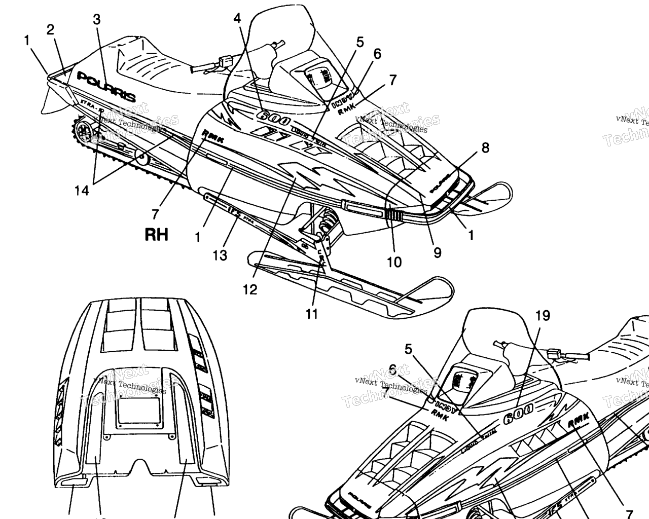 Схема узла Наклейки 600 Rmk & European 600 Rmk E980958
