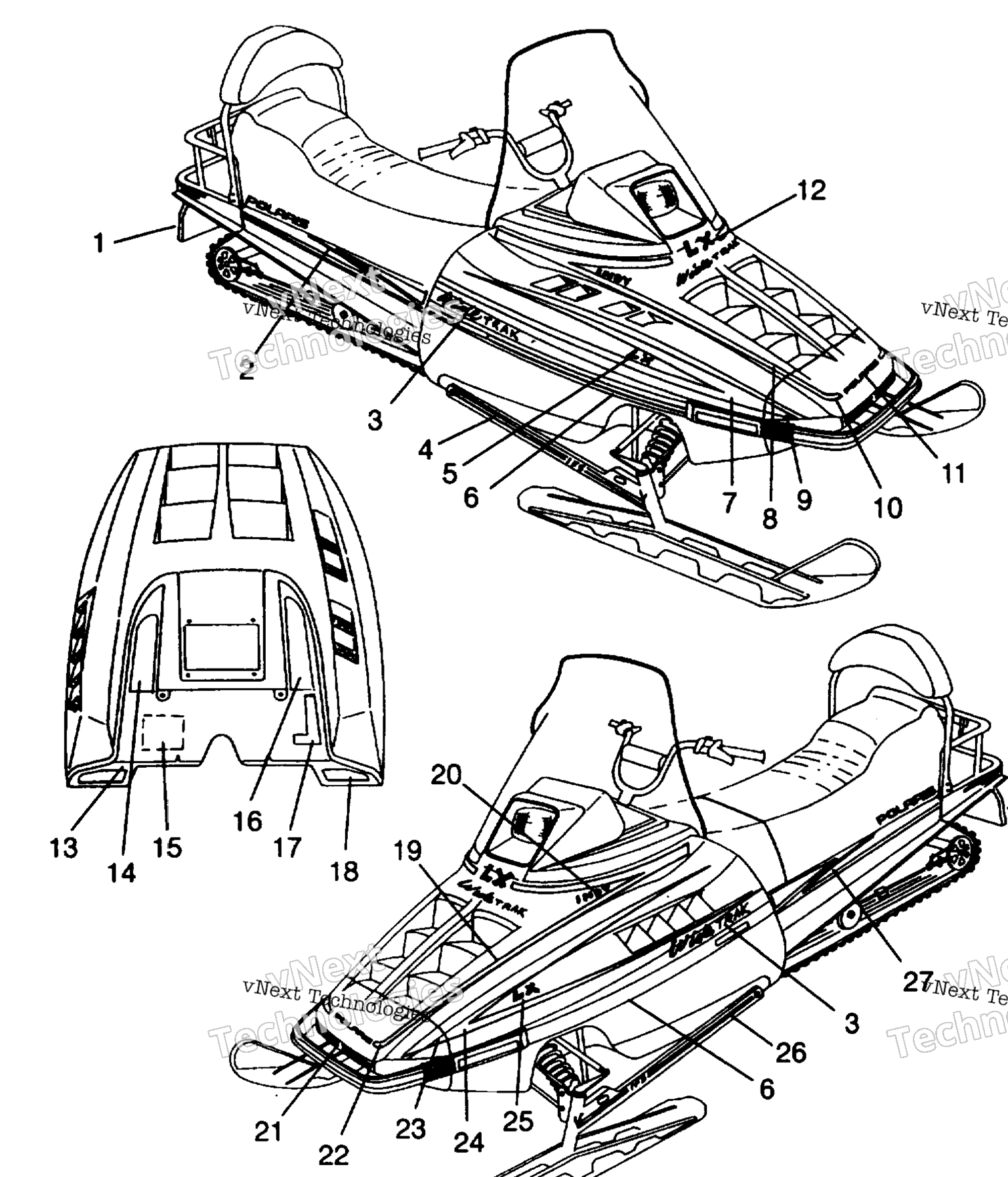 Схема узла Наклейки Widetrak Lx