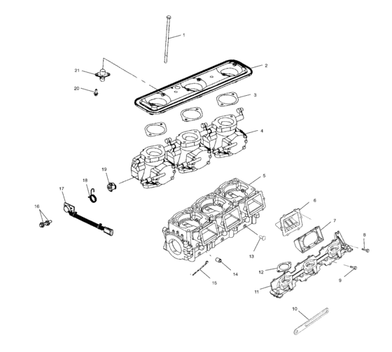 Схема узла Дроссель (W025098D/W025098C/W025098I) Для Polaris Genesis I