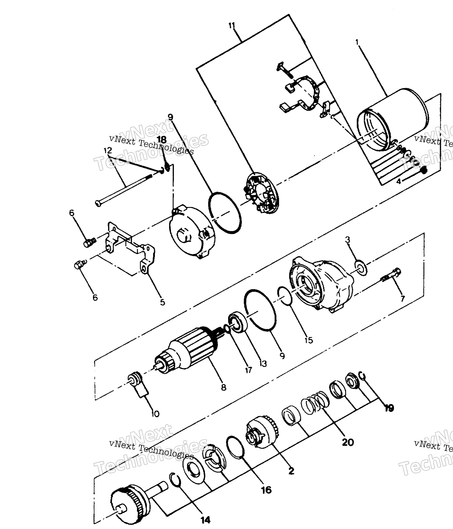 Схема узла Сборка Стартера 250 2X4 Обновленная