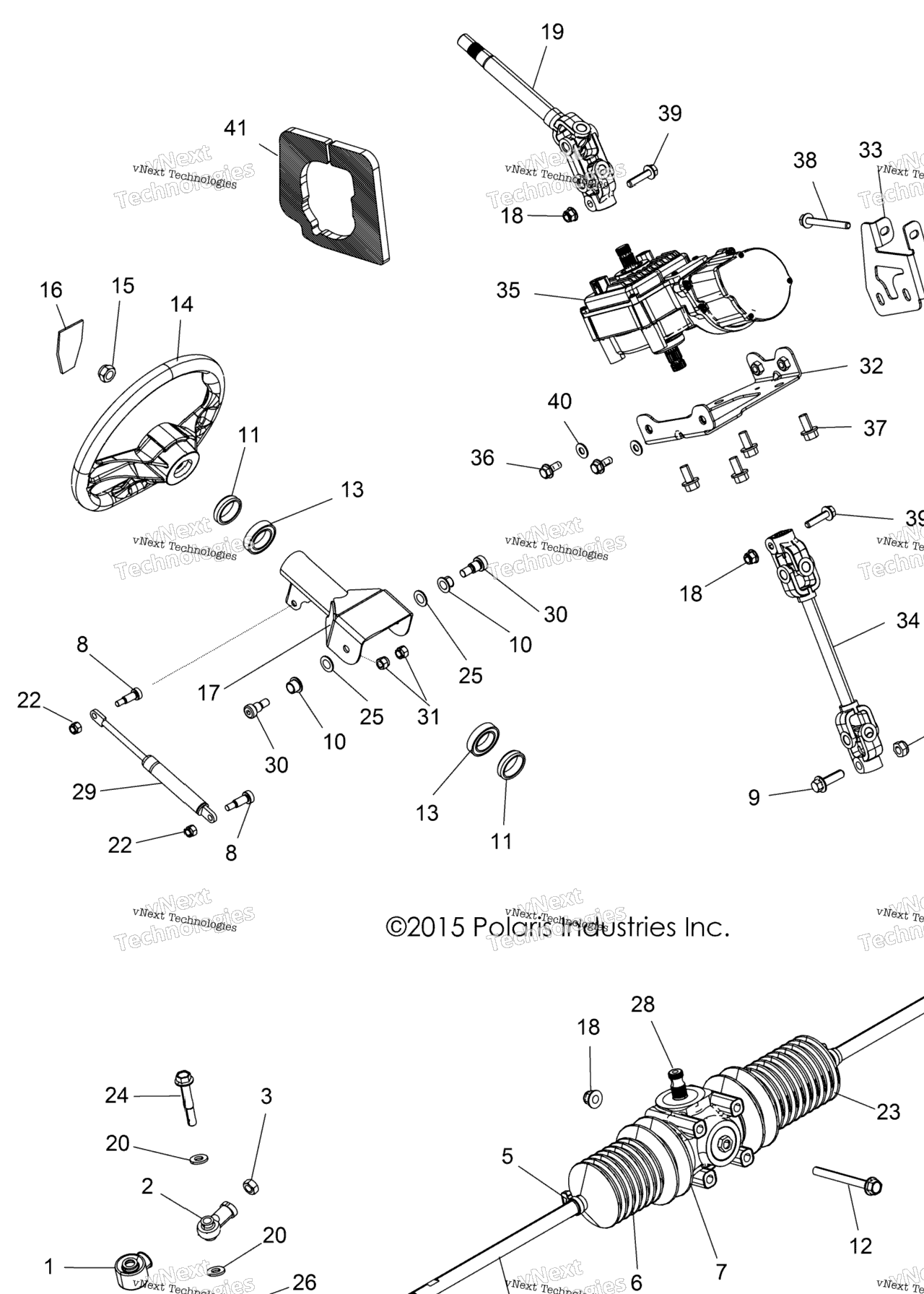 Схема узла Steering, Steering Asm. A16Dae57A9/Am