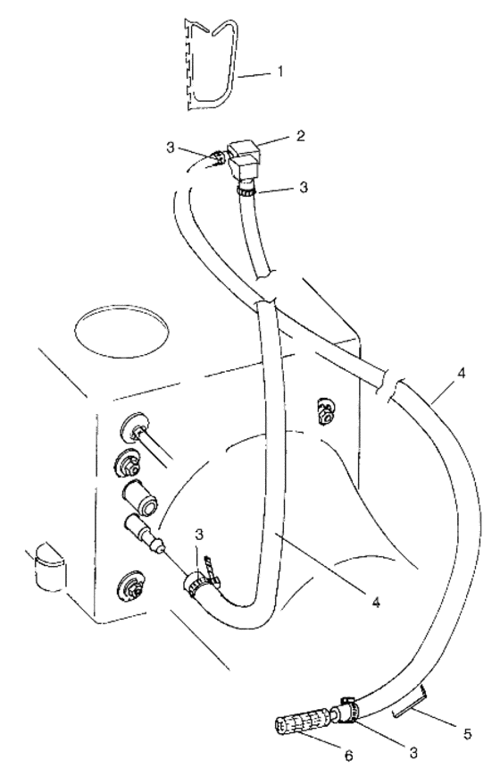 Схема узла Water Siphon (B974978) Для Polaris Slx Pro 785