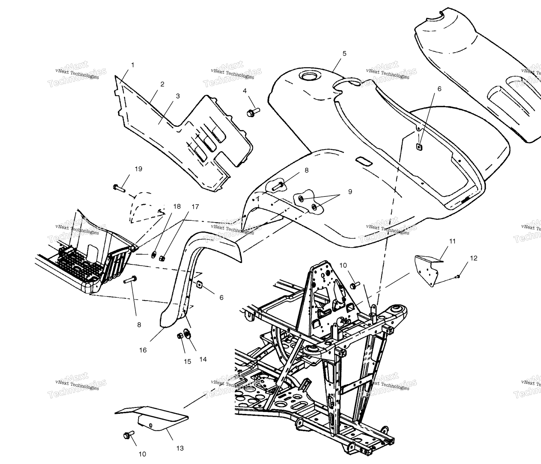 Схема узла Передняя Кабина