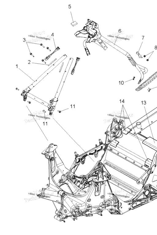 Схема узла Chassis, Chassis Asm. & Over Structure