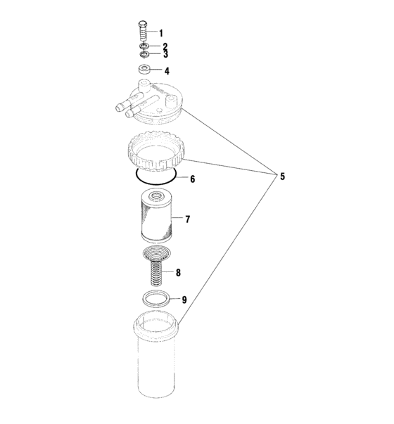Схема узла Fuel/Water Separator (W014697D) Для Polaris Int\'l Slh