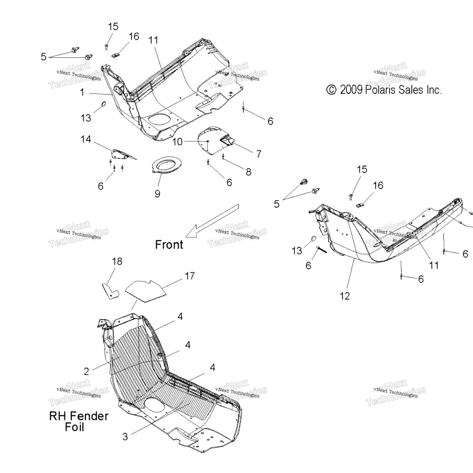 Схема узла Корпусы, Бамперы
