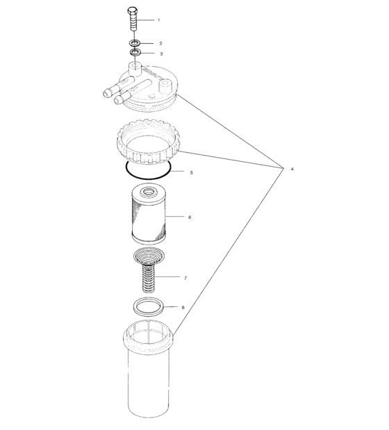 Схема узла Fuel/Water Separator (W004673I) Для Polaris Int\'l Slh
