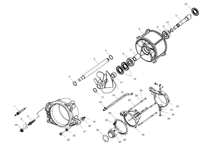 Схема узла Propulsion (W025098D/W025098C/W025098I) Для Polaris Genesis I