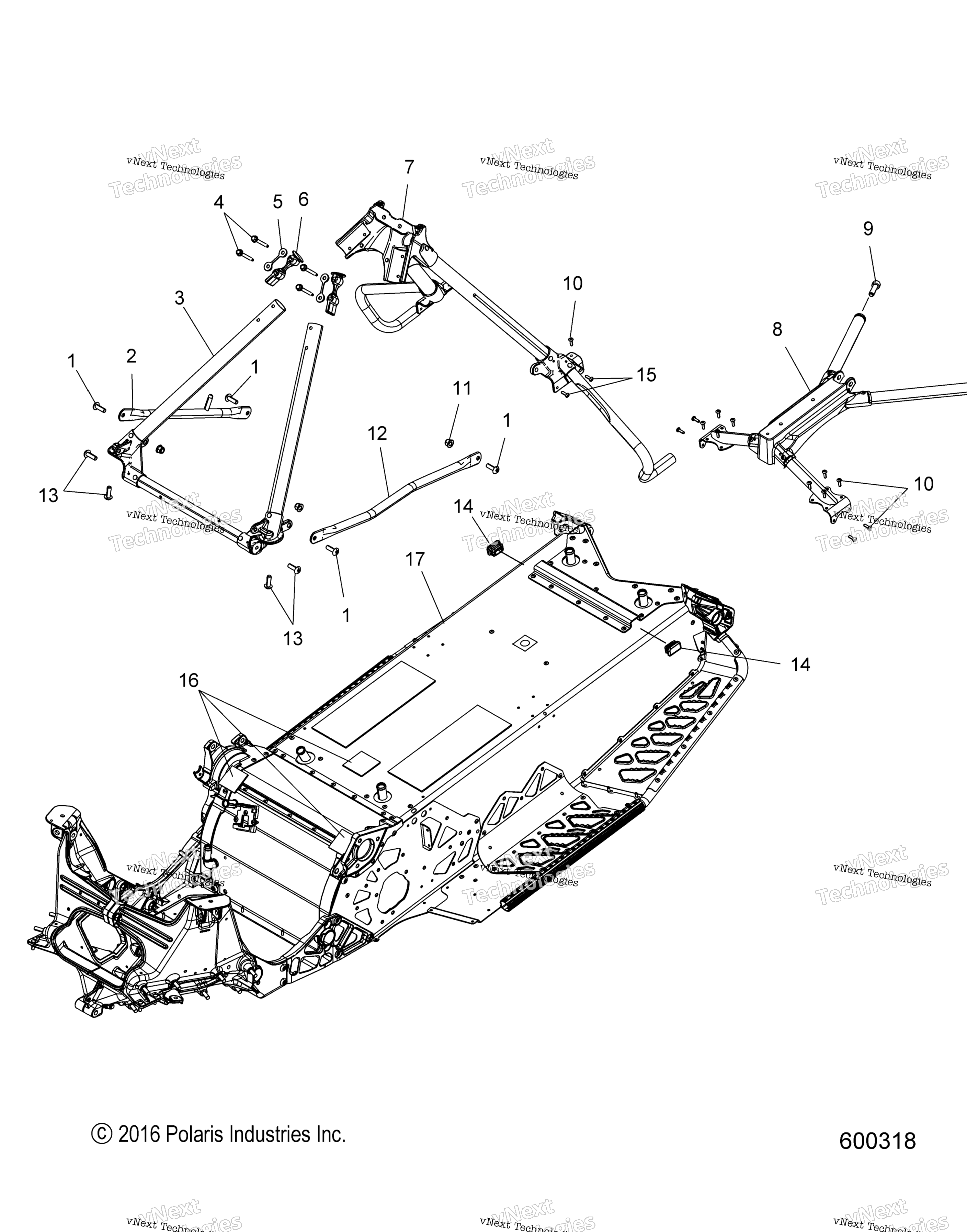 Схема узла Chassis, Chassis Asm. & Over Structure