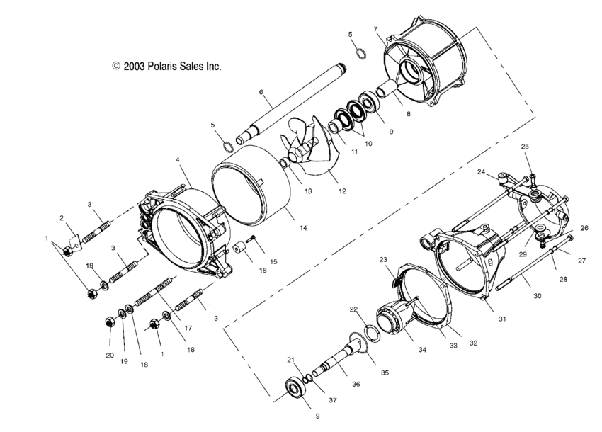 Схема узла Propulsion (W035101Ca/W035101Ia) Для Polaris Virage I