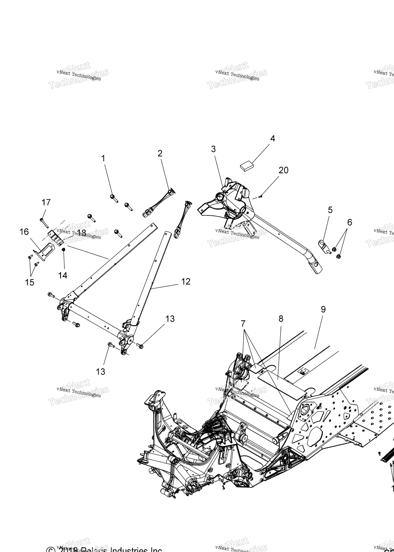 Схема узла Chassis, Chassis Asm. & Over Structure