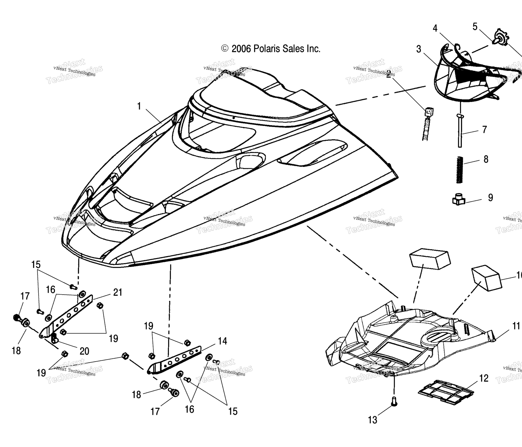 Схема узла Капот