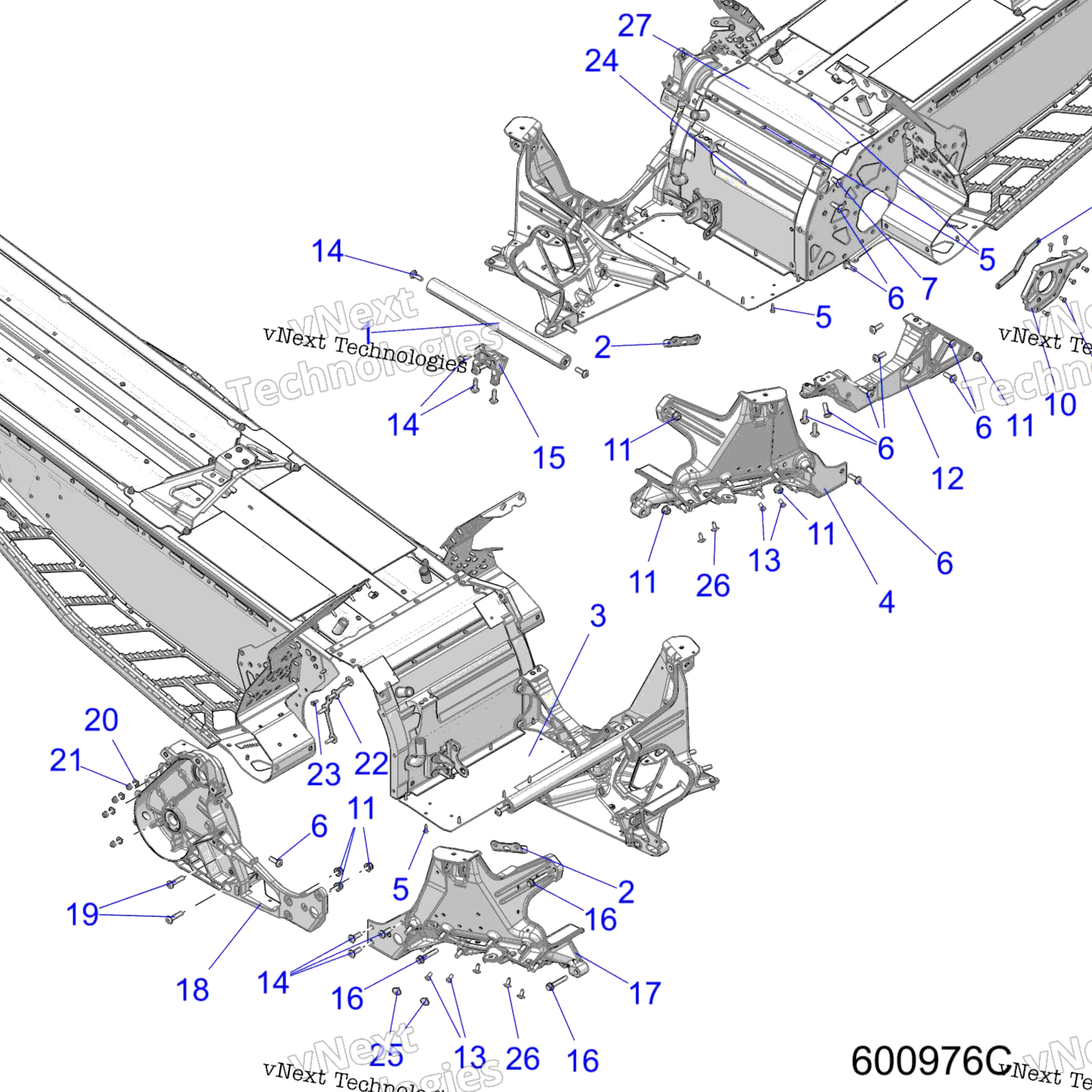 Схема узла Chassis, Bulkhead Asm. All Options