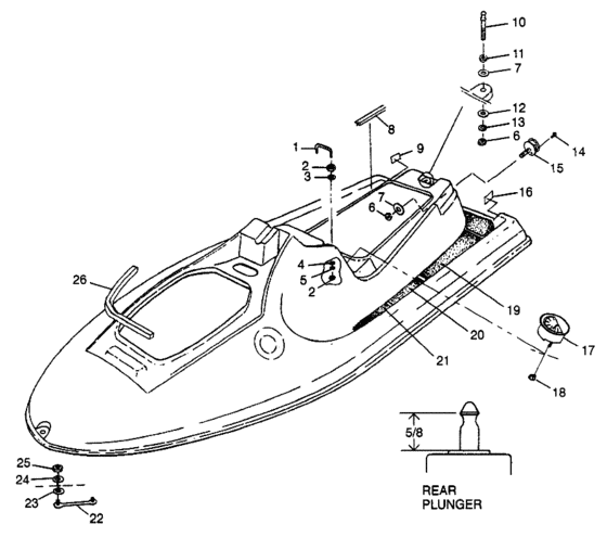Схема узла Hull And Body (Slt 700 B974572) Для Polaris Slt 700