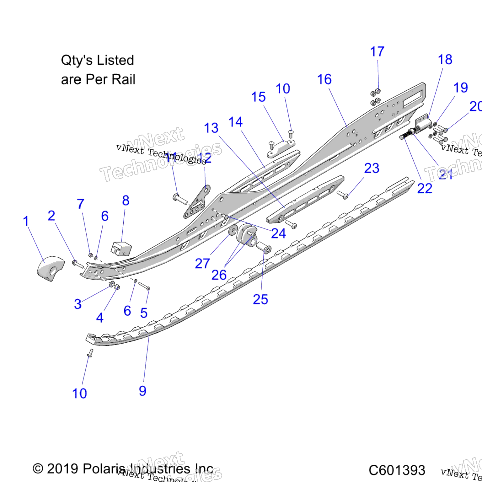 Схема узла Suspension, Rail Asm. Lh/Rh S22Mdx6Dsa/6Dea
