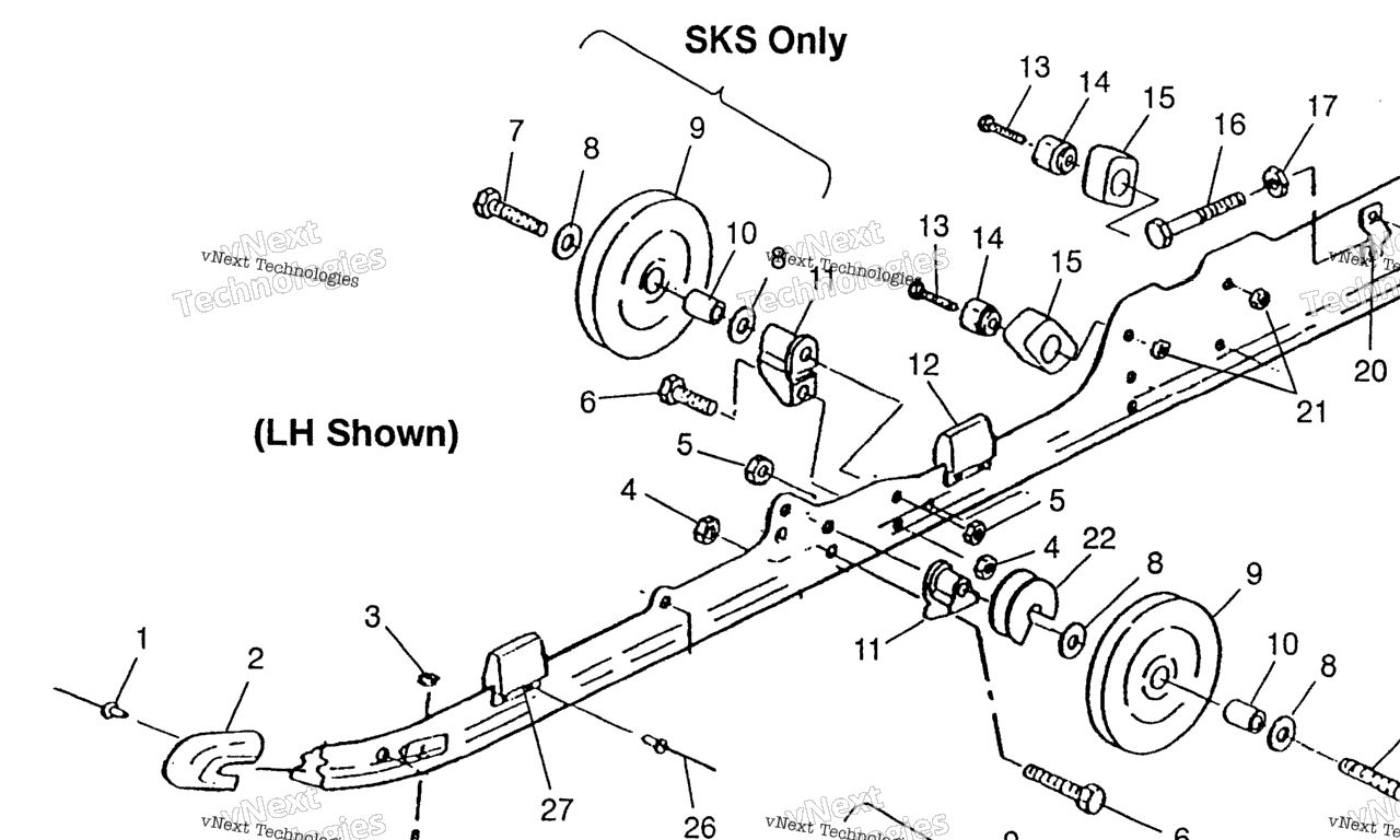Схема узла Крепление Направляющей 700 Rmk 0970966, 700 Sks , & European 7 (4938573857B011)