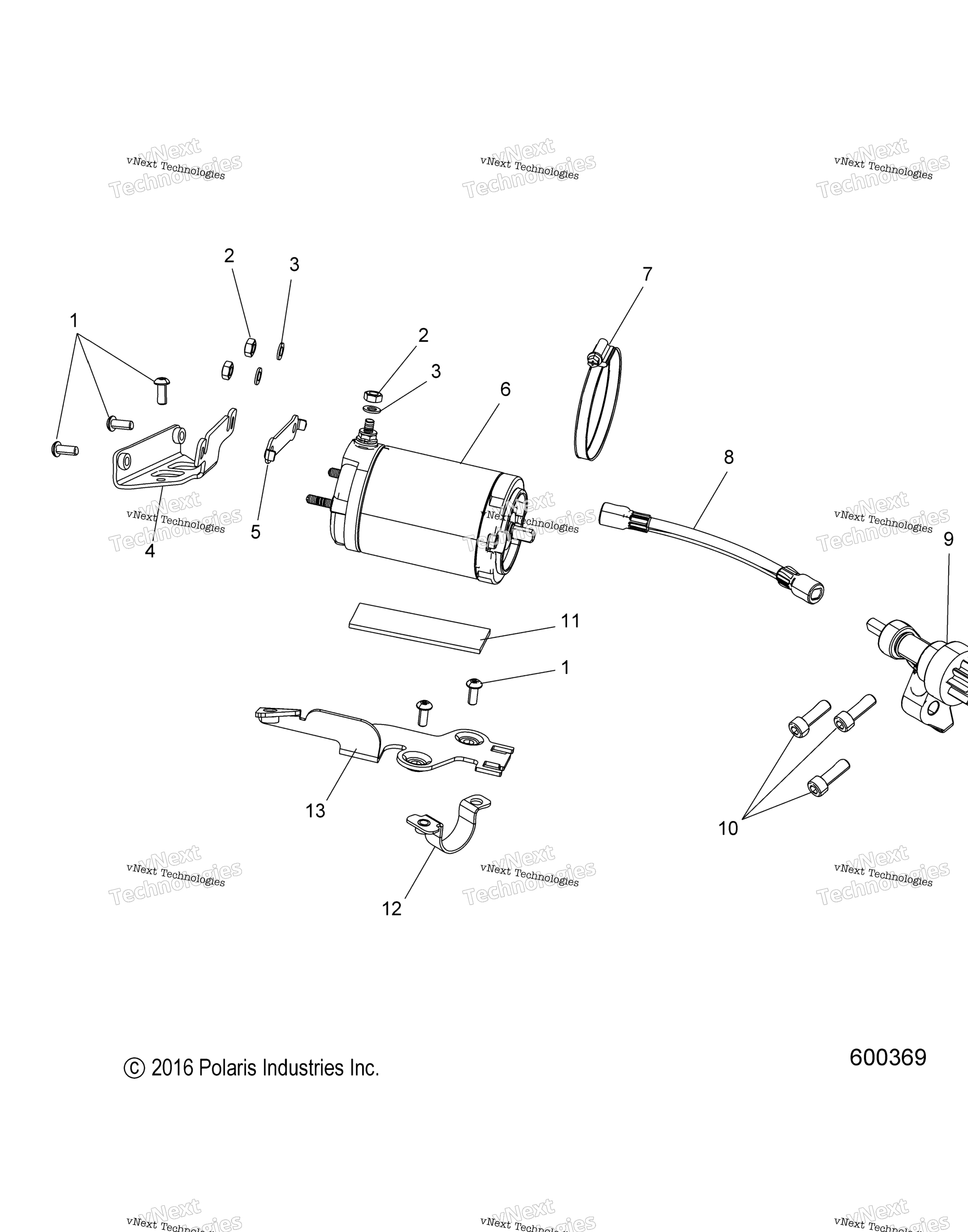 Схема узла Engine, Starter Motor E.s