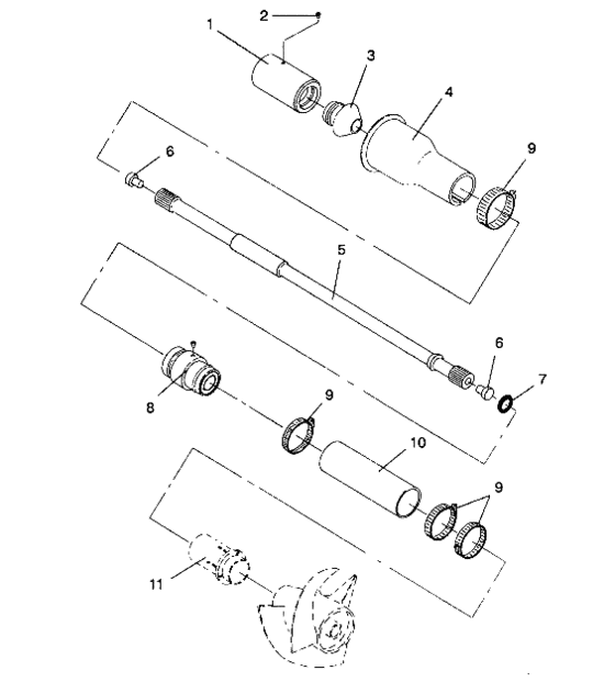 Схема узла Drive System (Sl 650 / B934058) Для Polaris Sl 650