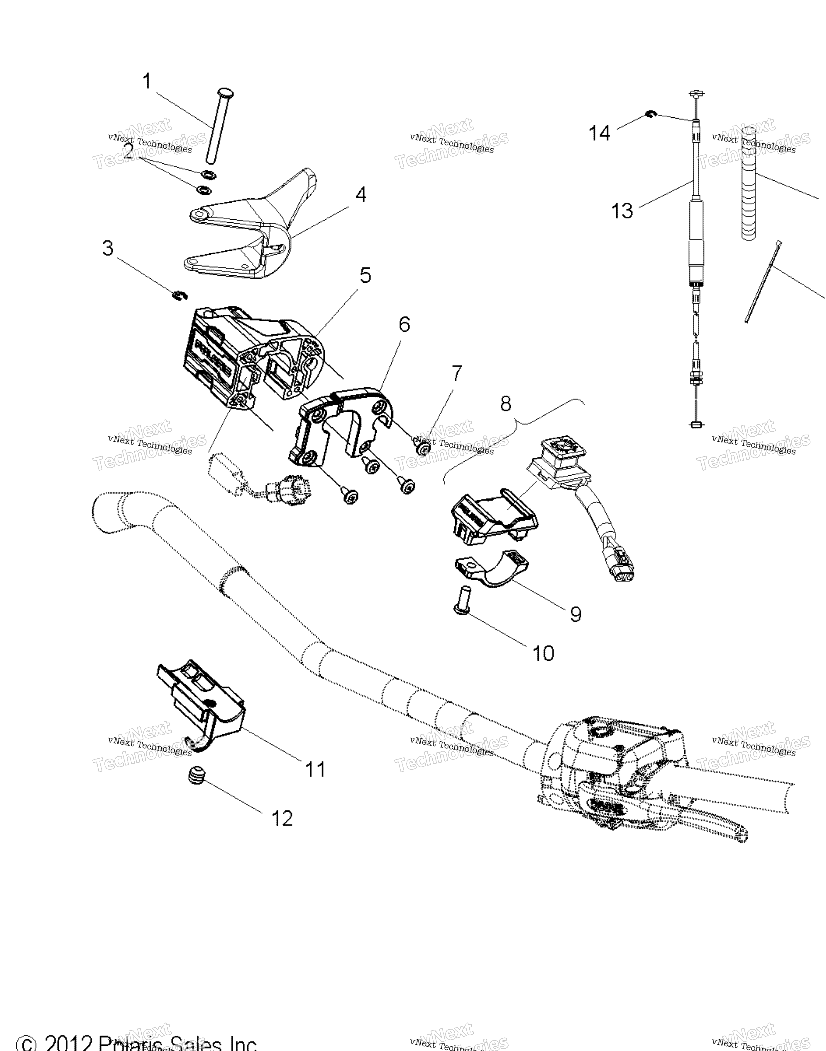 Схема узла Engine, Throttle Control Asm. All Options