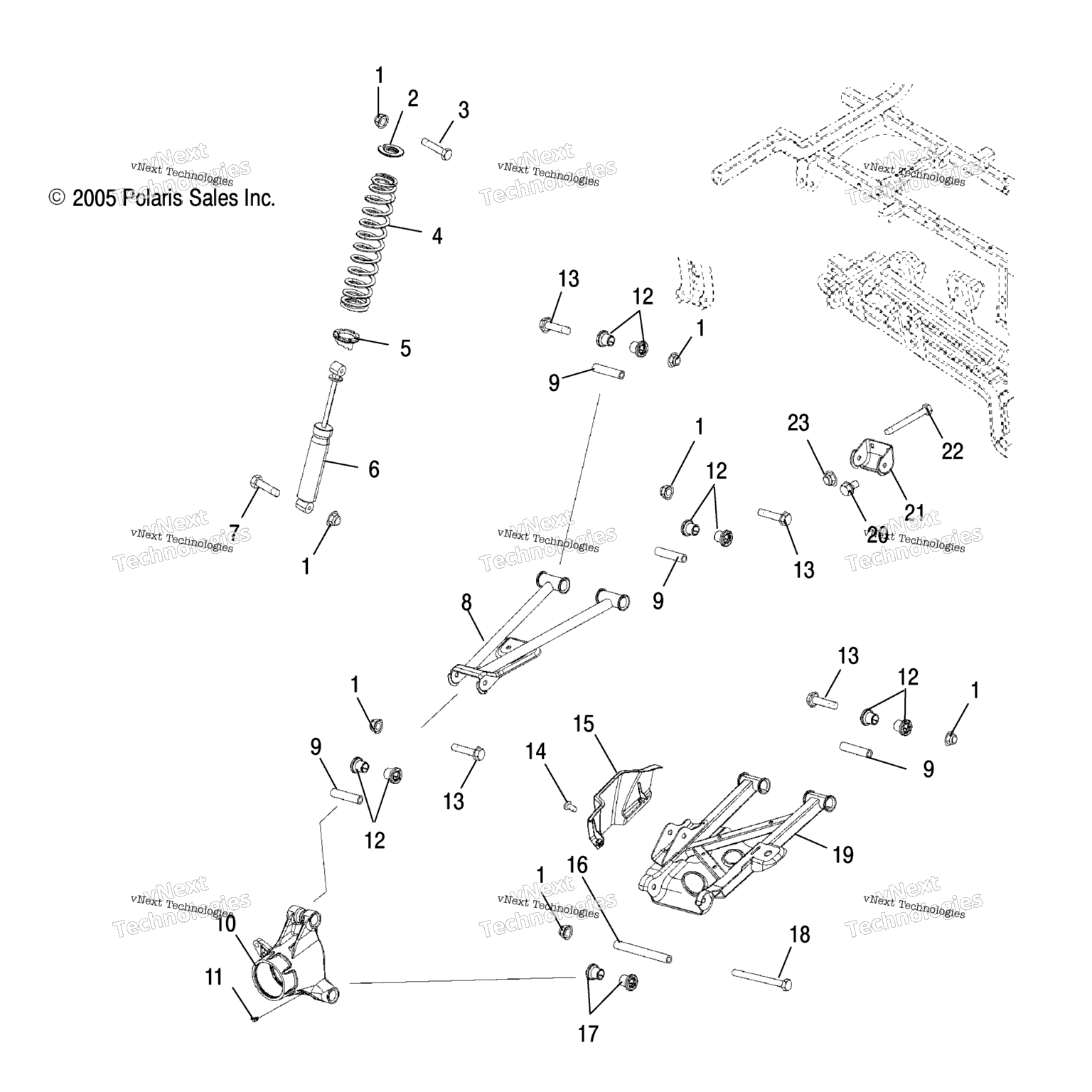 Схема узла Задняя Подвеска
