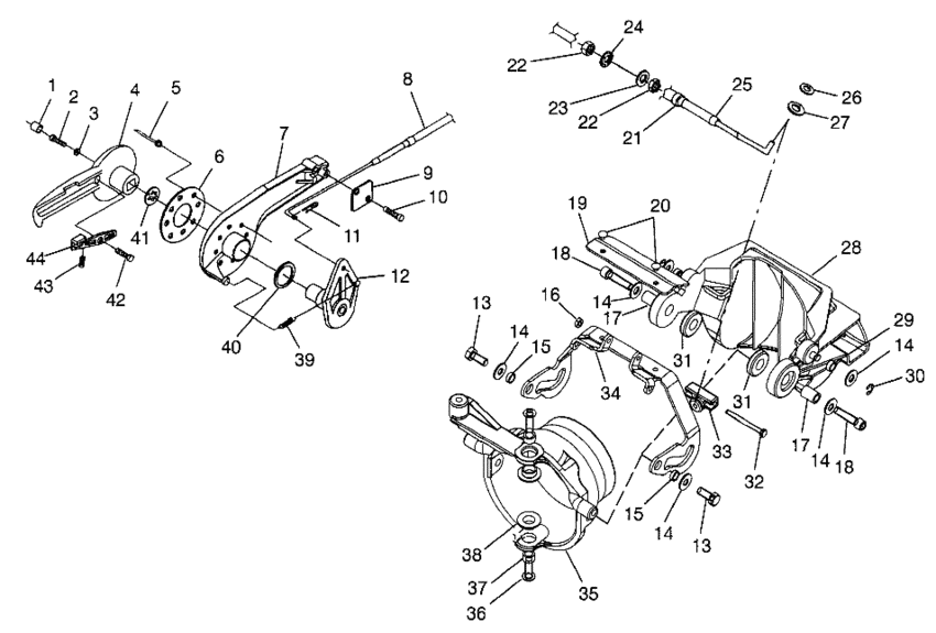 Схема узла Clutch Cable (Sltx B974590 And Intl. Sltx I974590) Для Polaris Sltx