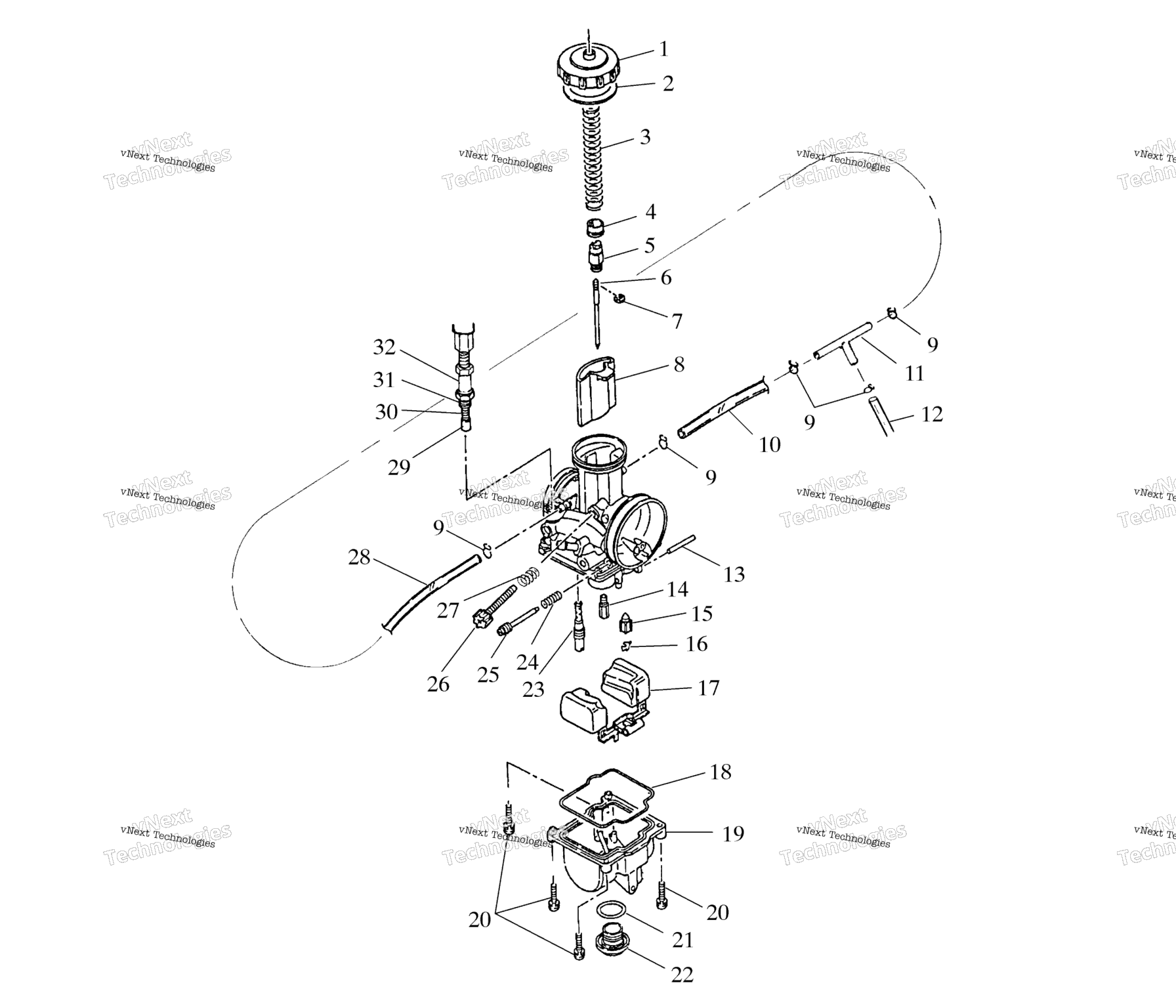Схема узла Карбюраторы 0971758