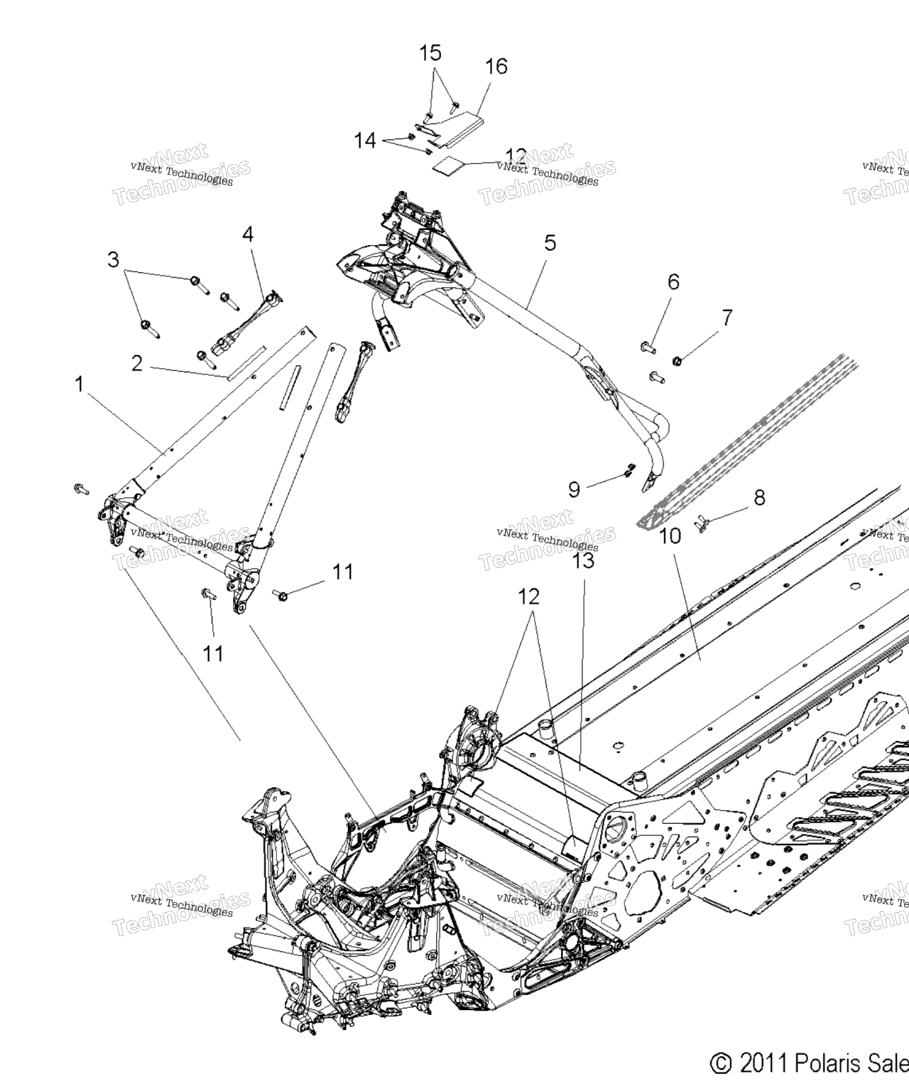 Схема узла Chassis, Chassis Asm. & Over Structure All Options