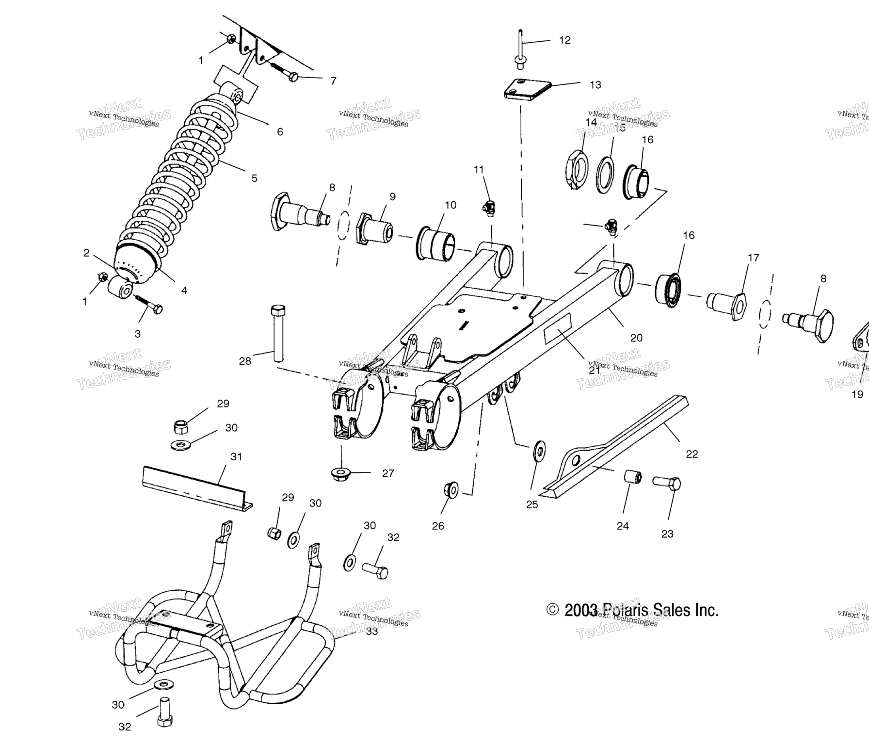 Схема узла Маятниковая Опора/Крепление Амортизатора