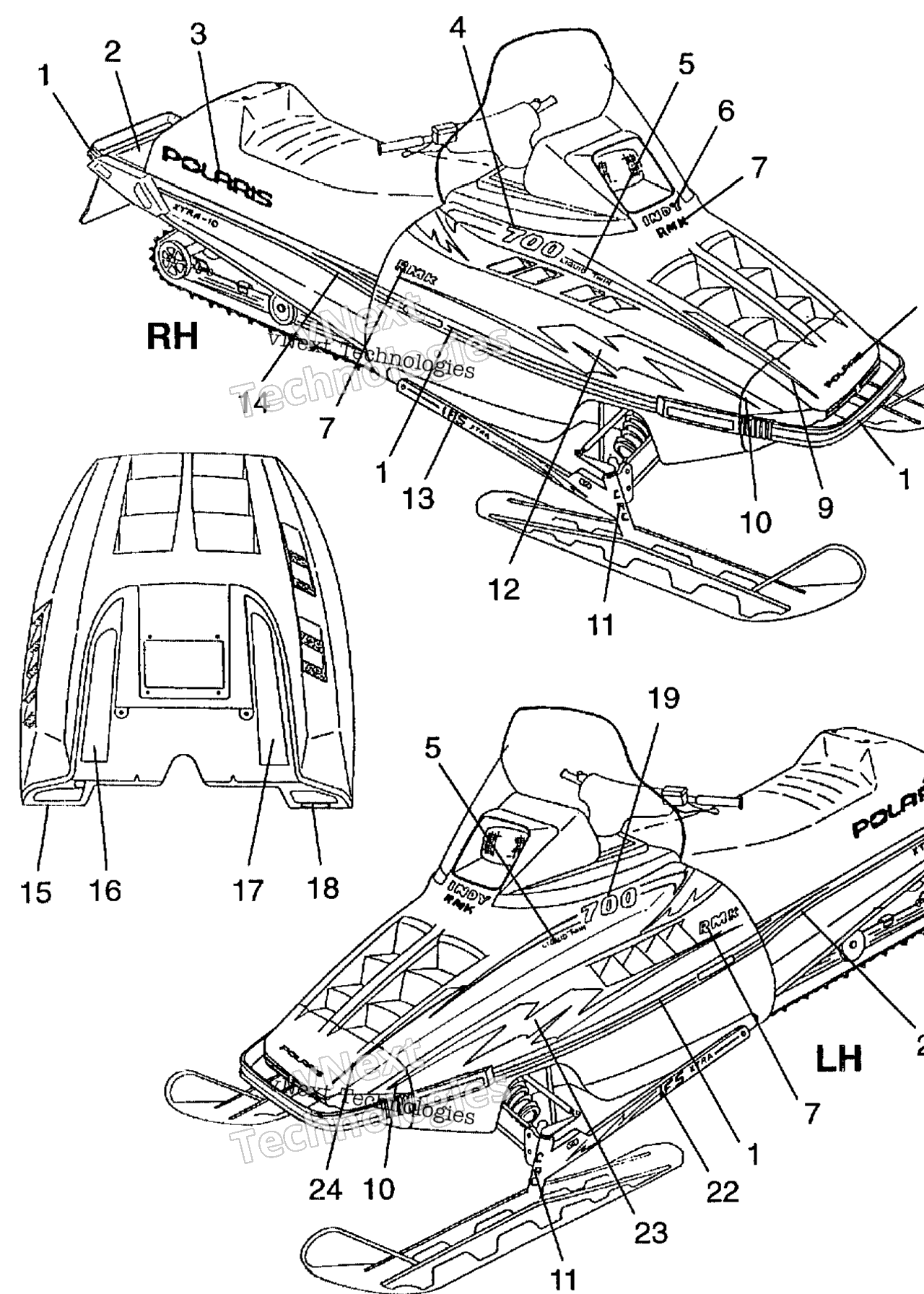 Схема узла Наклейки 700 Rmk 0980966 & European 700 Rmk