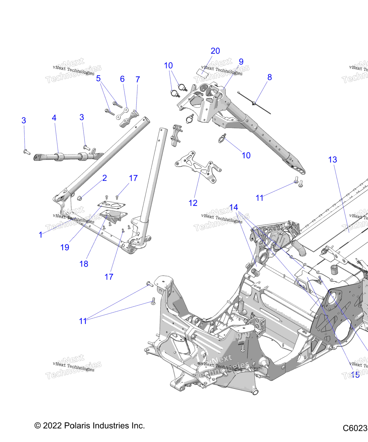 Схема узла Chassis, Chassis Asm. & Over Structure