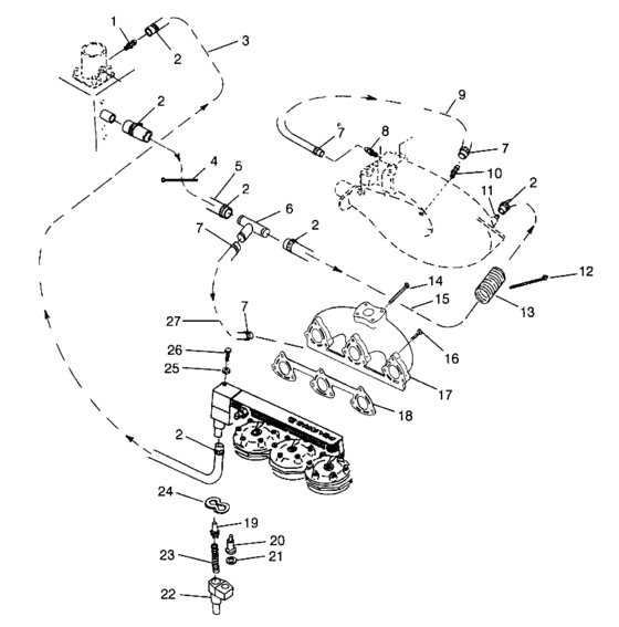 Схема узла Система Охлаждения (Sl 780 B964087 And Intl. Sl 780 I964087) Для Polaris Sl 780