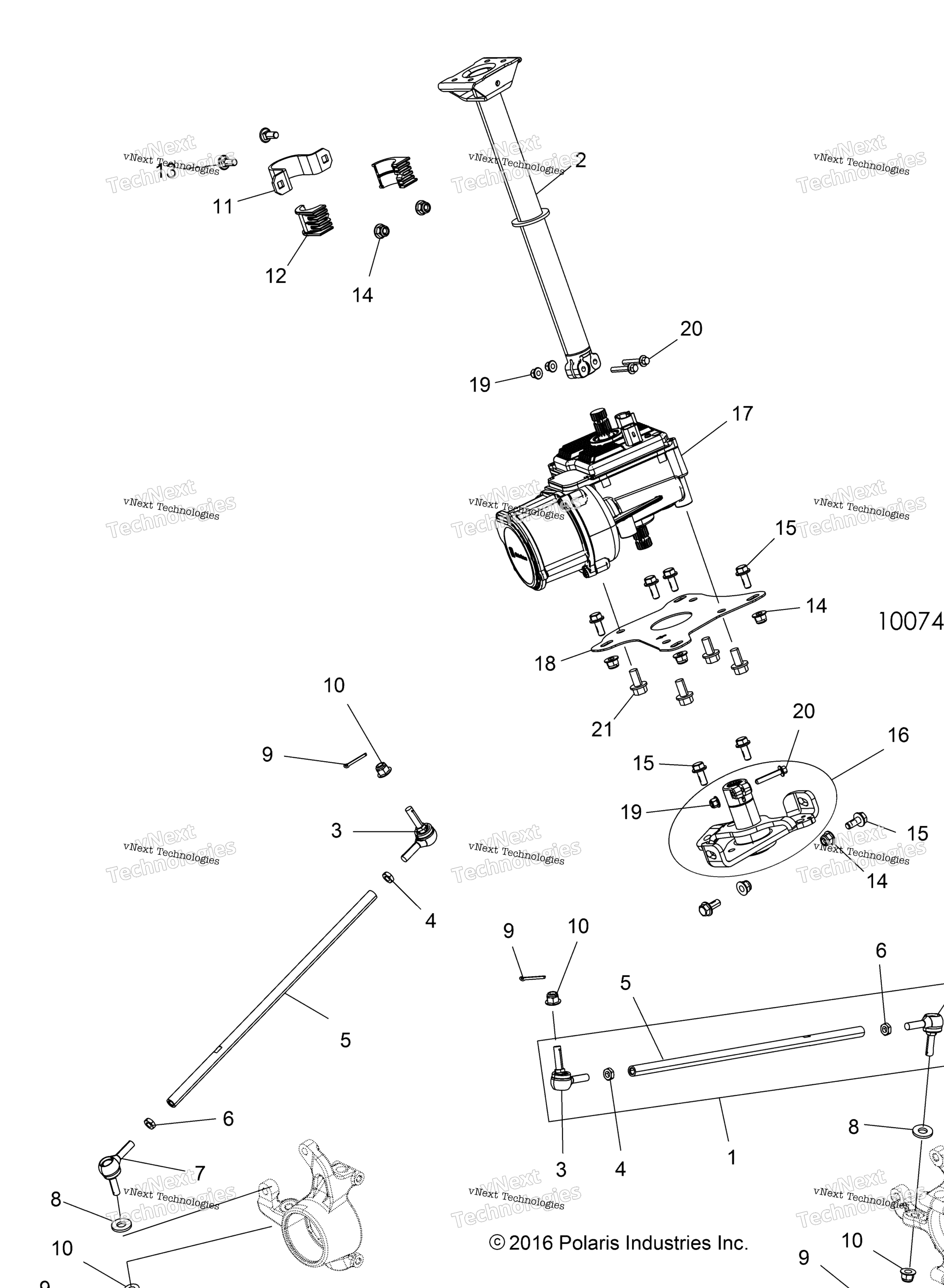 Схема узла Steering, Steering Post Asm. A17Sxe85Ab/Am/As/A9