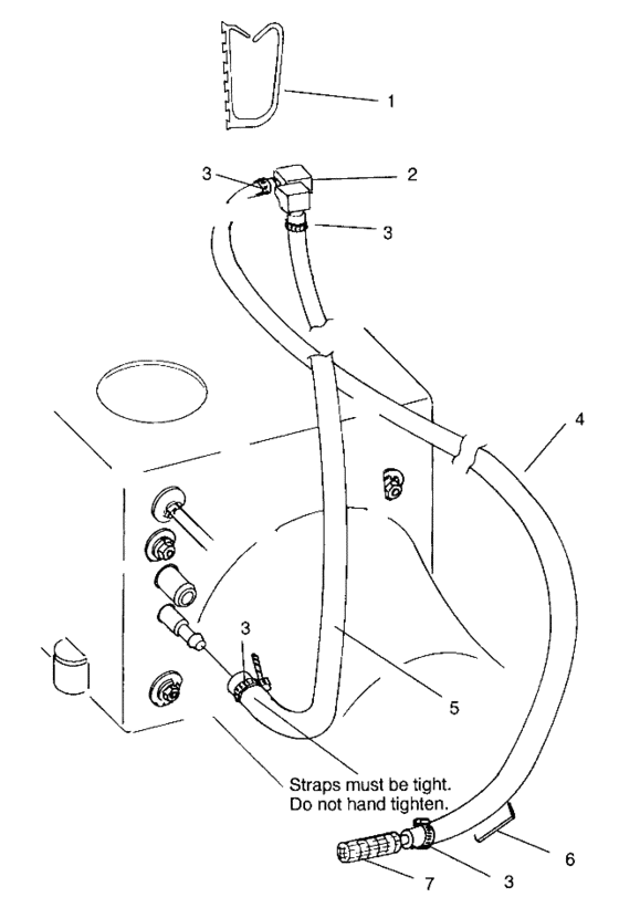 Схема узла Water Siphon (Slt 700 B964166 And Intl. Slt 700 I964166) Для Polaris Intl Slt 700