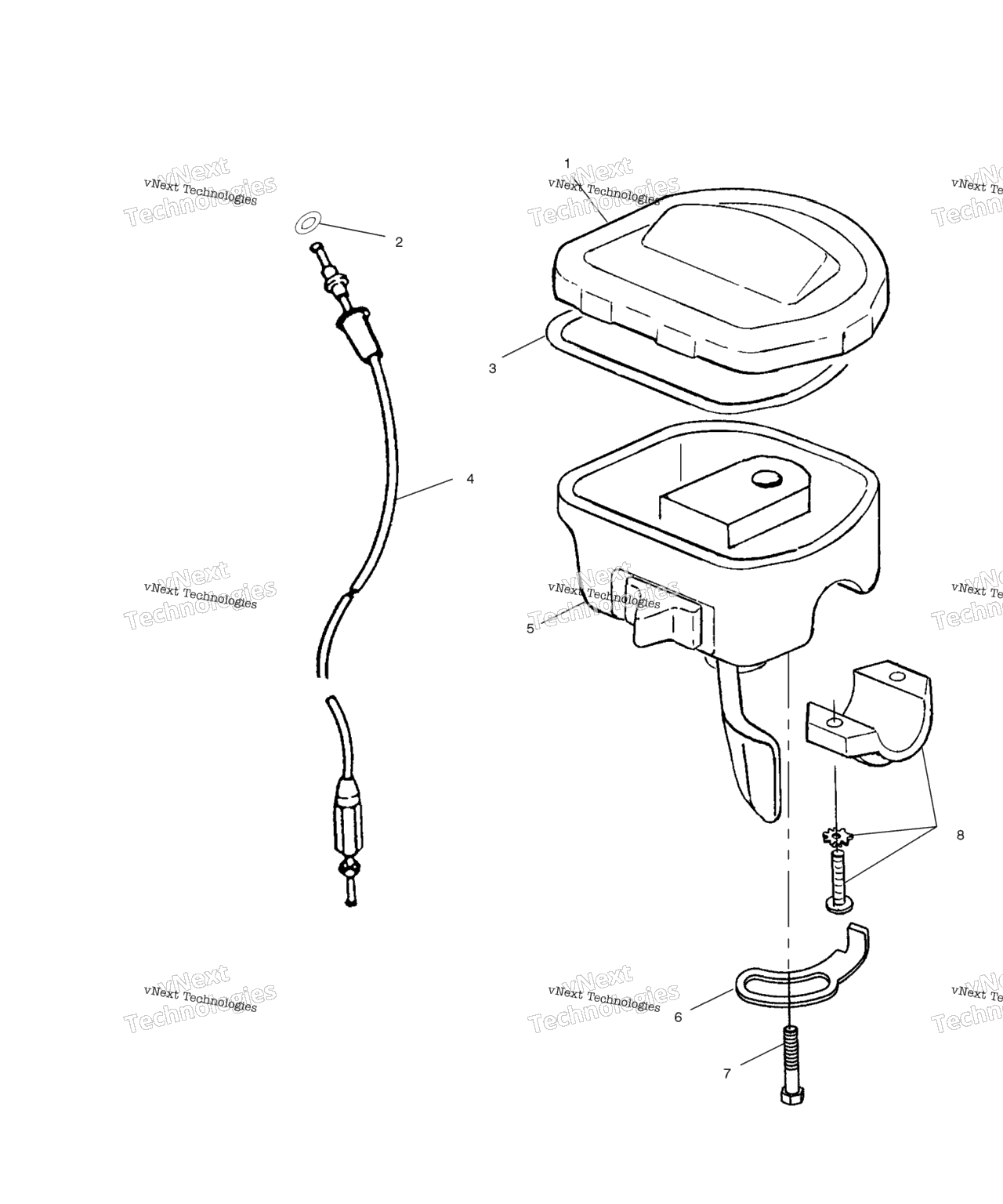 Схема узла Controls Throttle Asm./Cable A01Cd32Aa