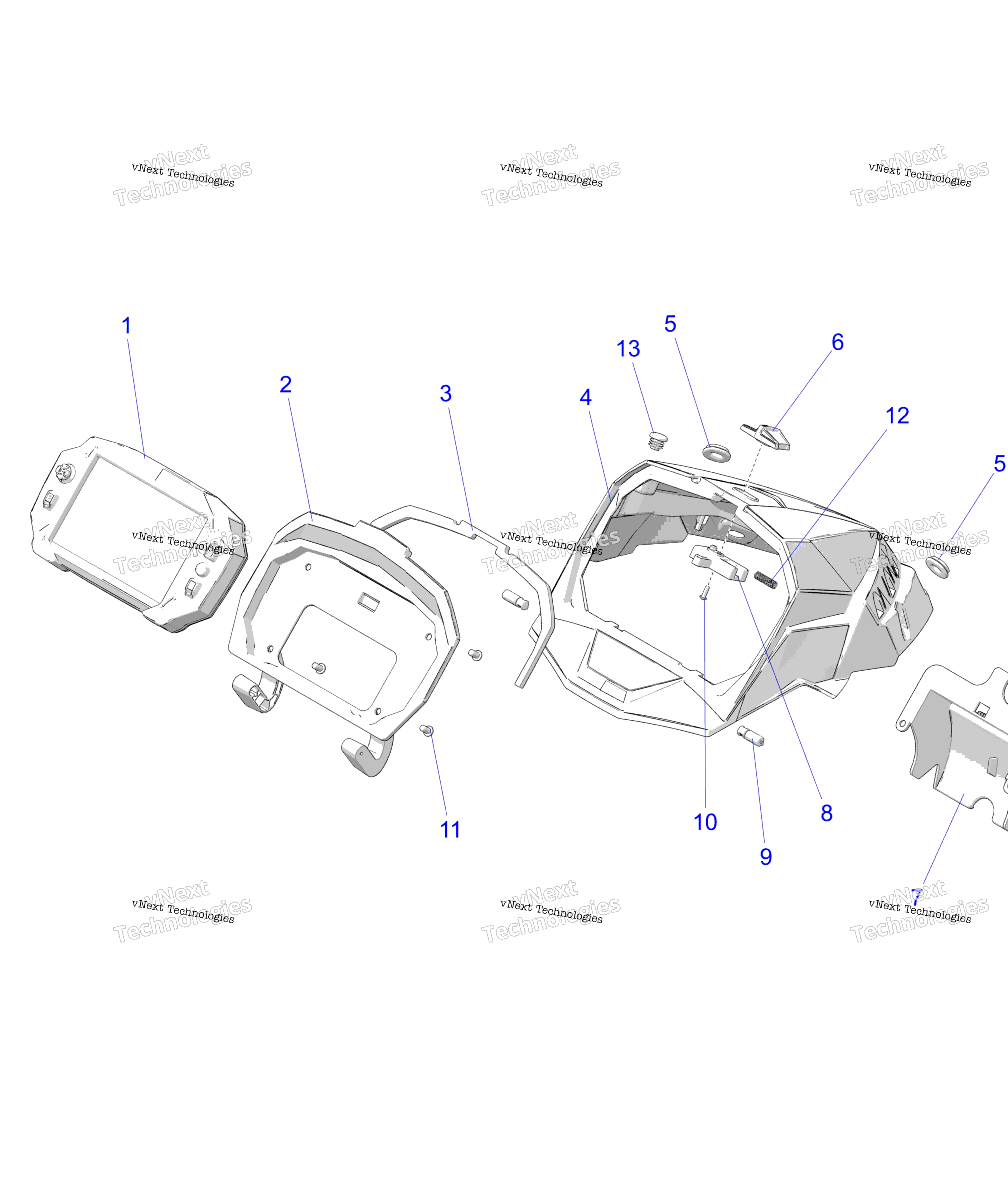 Схема узла Body, Hood Cap Asm. 7\