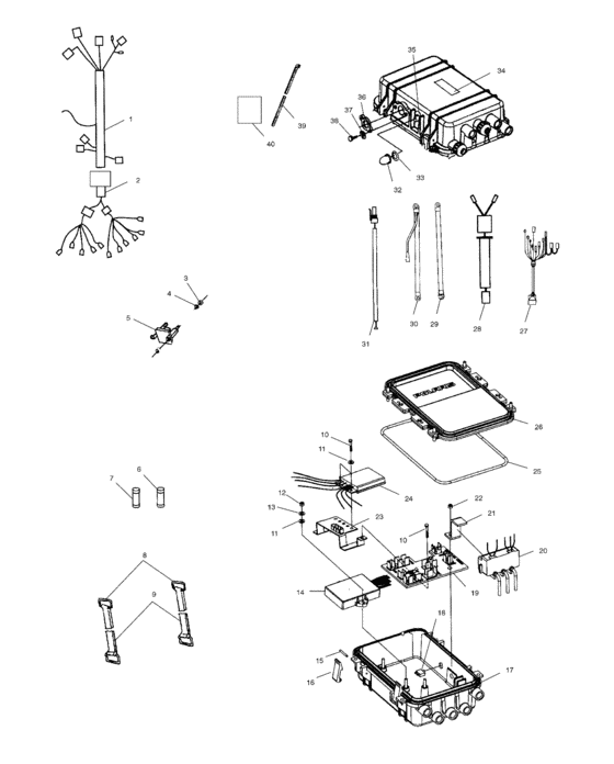Схема узла Electrical Box (W004999D) Для Polaris Pro 1200