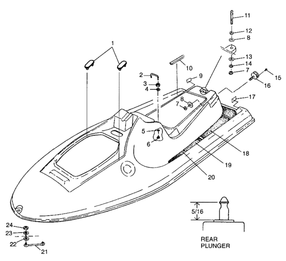 Схема узла Hull And Body (I984573) Для Polaris Slth