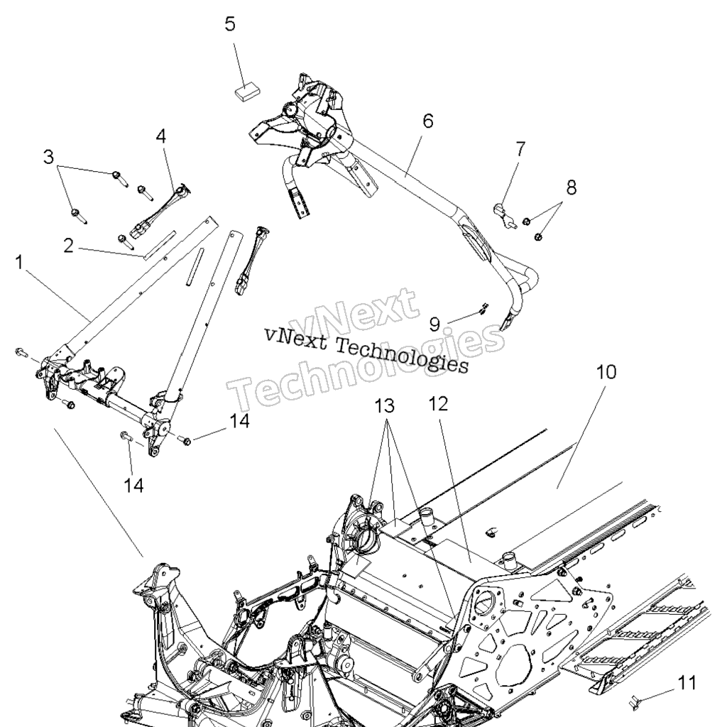 Схема узла Chassis, Chassis Asm. & Over Structure