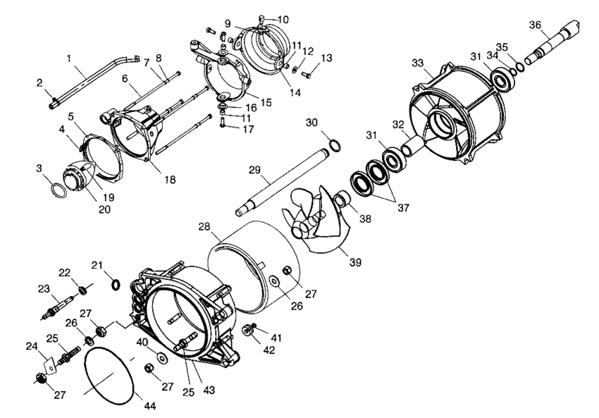 Схема узла Propulsion (B984673) Для Polaris Intl Slh