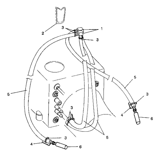 Схема узла Water Siphon (Sl 650 B944058) Для Polaris Sl 650