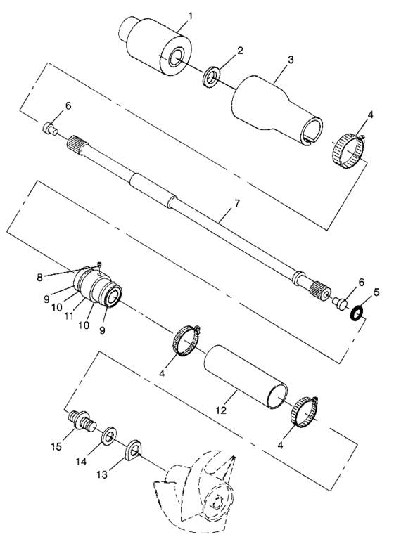 Схема узла Drive System (Sl 700 B974071, Intl. Sl 700 I974071, Sl 700 Deluxe B974072 An) Для Polaris Intl Sl 700 Deluxe